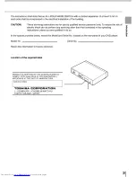 Preview for 3 page of Toshiba SD-5700 Owner'S Manual