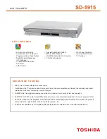 Toshiba SD-5915 Specification Sheet preview