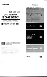 Toshiba SD-6109C Owner'S Manual preview