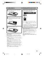 Предварительный просмотр 11 страницы Toshiba SD-63HK Owner'S Manual