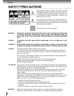 Preview for 2 page of Toshiba SD 700 - Region Free Multi-Format All DVD Player. Progressive Scan Owner'S Manual