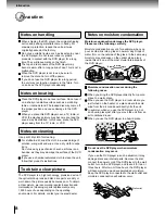 Preview for 8 page of Toshiba SD 700 - Region Free Multi-Format All DVD Player. Progressive Scan Owner'S Manual