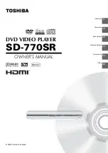 Предварительный просмотр 1 страницы Toshiba SD-770SR Owner'S Manual