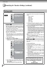 Предварительный просмотр 62 страницы Toshiba SD-770SR Owner'S Manual