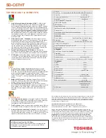 Preview for 2 page of Toshiba SD-C67HT Specifications