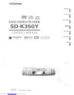 Предварительный просмотр 1 страницы Toshiba SD-K350Y Owner'S Manual