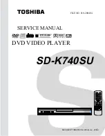 Preview for 1 page of Toshiba SD-K740SU Service Manual