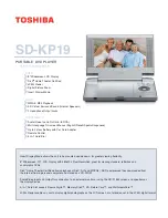 Toshiba SD-KP19 Specification Sheet preview