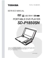 Предварительный просмотр 1 страницы Toshiba SD-KP19SN Service Manual