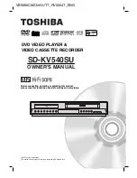 Toshiba SD-KV540 Owner'S Manual preview