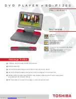 Предварительный просмотр 1 страницы Toshiba SD-P1200 Specification Sheet