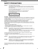 Предварительный просмотр 2 страницы Toshiba SD-P1400 Owner'S Manual