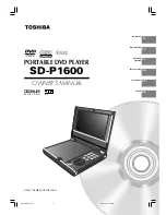 Предварительный просмотр 1 страницы Toshiba SD-P1600 Owner'S Manual