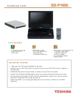 Toshiba SD-P1600 Specifications preview