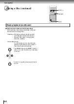 Предварительный просмотр 24 страницы Toshiba SD-P2600 Owner'S Manual