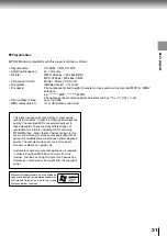 Предварительный просмотр 31 страницы Toshiba SD-P2600 Owner'S Manual