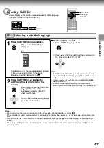 Предварительный просмотр 47 страницы Toshiba SD-P2600 Owner'S Manual