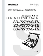 Предварительный просмотр 1 страницы Toshiba SD-P2700-S-TE Service Manual