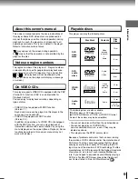 Предварительный просмотр 9 страницы Toshiba SD-P2700 Owner'S Manual