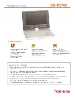 Toshiba SD-P2700 Specifications preview
