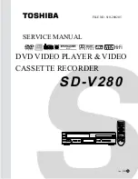 Preview for 1 page of Toshiba SD-V280 Service Manual