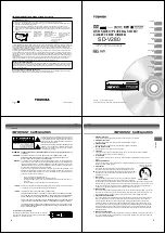 Preview for 2 page of Toshiba SD-V280 Service Manual