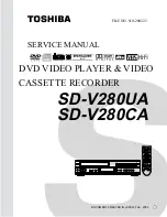 Preview for 1 page of Toshiba SD-V280CA Service Manual