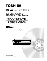 Предварительный просмотр 1 страницы Toshiba SD-V290 Owner'S Manual