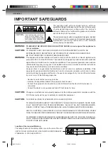 Предварительный просмотр 2 страницы Toshiba SD-V291 Owner'S Manual