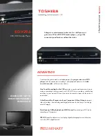 Preview for 1 page of Toshiba SD-V296 - DVD/VCR Specifications