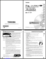 Preview for 2 page of Toshiba SD-V320SCA Service Manual