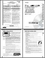 Предварительный просмотр 2 страницы Toshiba SD-V330SC2 Service Manual