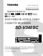 Preview for 1 page of Toshiba SD-V340SC Service Manual