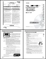 Preview for 3 page of Toshiba SD-V340SC Service Manual