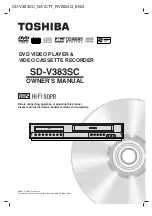Preview for 1 page of Toshiba SD-V383SC Owner'S Manual