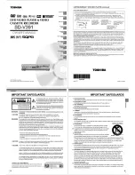 Toshiba SD-V391 Owner'S Manual preview