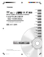 Предварительный просмотр 1 страницы Toshiba SD-V393 Owner'S Manual