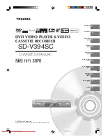 Toshiba SD-V394SC Owner'S Manual preview