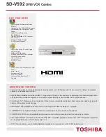 Preview for 1 page of Toshiba SD-V592 Specifications