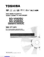 Toshiba SD-V592SU Owner'S Manual preview