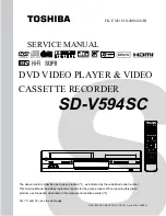 Предварительный просмотр 1 страницы Toshiba SD-V594SC Service Manual