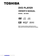 Предварительный просмотр 1 страницы Toshiba SD2805 - Carousel DVD And CD Player Owner'S Manual