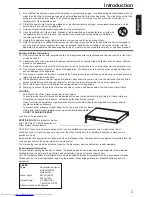 Preview for 3 page of Toshiba SD3300KC Owner'S Manual