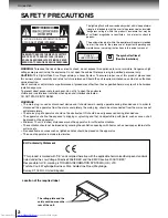 Предварительный просмотр 2 страницы Toshiba SD5010KB Owner'S Manual