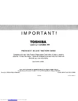 Preview for 33 page of Toshiba SD7300 Owner'S Manual