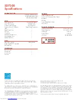 Preview for 2 page of Toshiba SD7300 Specifications