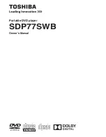 Toshiba SDP77SWB Owner'S Manual preview