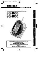 Preview for 1 page of Toshiba SG-1600 Owner'S Manual