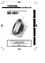 Toshiba SG-1801 Owner'S Manual preview