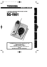 Toshiba SG-1981 Owner'S Manual preview